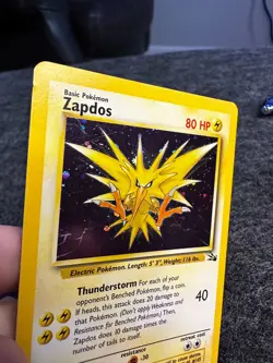 Pokemon TCG Zapdos Fossil 15 Holo Unlimited Holo Rare Vintage WOTC LP - Image 5