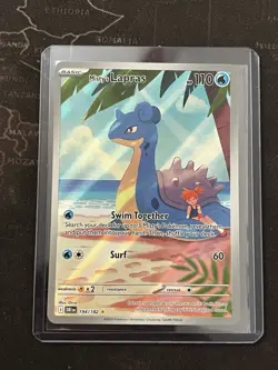 Pokemon TCG Destined Rivals Misty's Lapras 194/182 NM Illustration Rare Holo - Image 1