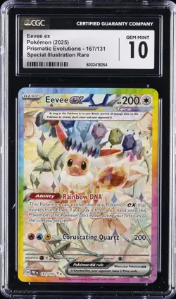 2025 POKEMON PRISMATIC EVOLUTIONS #167 EEVEE EX SIR CGC 10 - Image 1