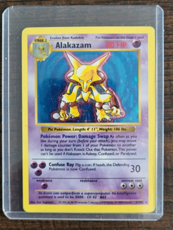 Pokemon TCG - Alakazam - 001/102 Base Set (Shadowless) Holo - Lightly Played - Image 1