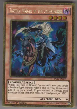 YU-GI-OH Tristan Knight of the Underworld Gold Secret RAre PGL2-EN009 englisch - Image 1