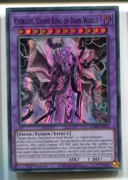 Yu-Gi-Oh! Clorless Chaos King of Dark World Super Rare englisch MZMI-EN014 - Image 1