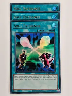 Yu Gi Oh - 3x LCKC-EN038 Soul Exchange - Ultra Rare - Image 1