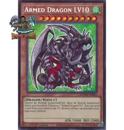 Yugioh! 1x Armed Dragon LV10 MZMU-EN065 Secret Rare 1st Ed NM - Image 1