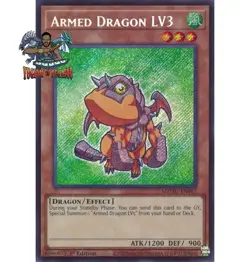Yugioh! 1x Armed Dragon LV3 MZMU-EN063 Secret Rare 1st Ed NM - Image 1