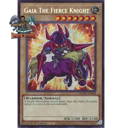 Yugioh! 1x Gaia The Fierce Knight MZMU-EN058 Secret Rare 1st Ed NM - Image 1
