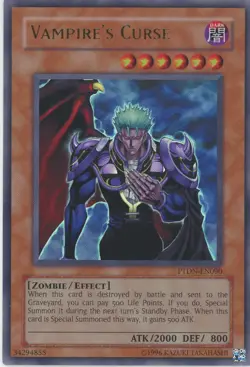 Yugioh Vampire's Curse PTDN-EN090 1st Edition Ultra Rare LP - Image 1