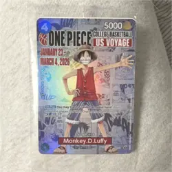 Bandai Namco One Piece CCG Monkey D. Luffy US Voyage Promo Holo P-000 - Image 1
