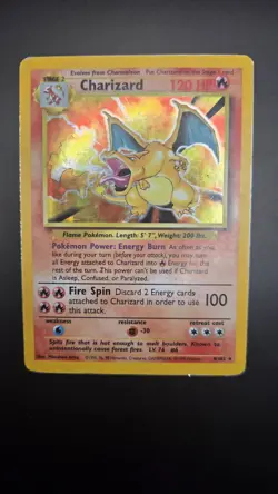 Base Set Charizard 4/102 — MP — Holo Rare Vintage Pokemon Card — WotC — 1999 - Image 2