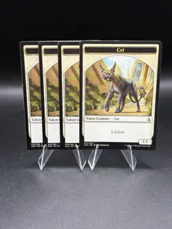 Set Of 4 MTG Cat Token Amonkhet NM/LP - Image 1