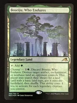 1x MTG Boseiju, Who Endures (Foil) - Kamigawa: Neon Dynasty (NEO) #266 - Magic - Image 1