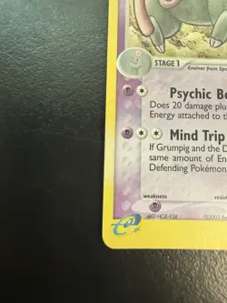 Pokemon TCG Grumpig EX Dragon Holo Card 6/97 LP - Image 3