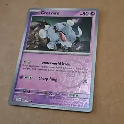 Pokemon Greavard (105/285) Scarlet & Violet NM REVERSE HOLO Foil TCG CCG - Image 3