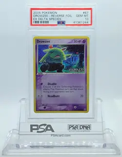 POKEMON EX DELTA SPECIES DROWZEE #67 REVERSE HOLO FOIL PSA 10 GEM MINT #41361244 - Image 2