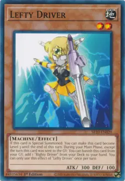 Lefty Driver - SR10-EN020 - Common - 1st Edition NM Yugioh Structure Deck: Mecha - Image 1