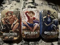 One Piece Mini Tins Volume 2 Complete Set of 3 New Sealed - Image 1