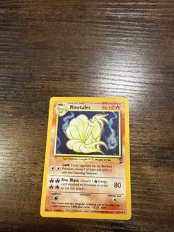Pokemon TCG Ninetales Base Set 2 Holo Unlimited Rare Card 13/130 LP - Image 1
