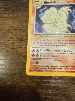 Pokemon TCG Ninetales Base Set 2 Holo Unlimited Rare Card 13/130 LP - Image 3