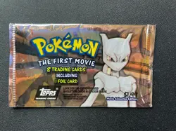 Pokemon The First Movie Trading Card Pack OPENED 1999 Mewtwo Topps Black Logo MP - Image 1