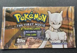 Pokemon The First Movie Trading Card Pack OPENED 1999 Mewtwo Topps Black Logo MP - Image 2