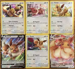 Pokemon TCG Eevee Black Star Promo Lot x6 Cards Holo - Image 1