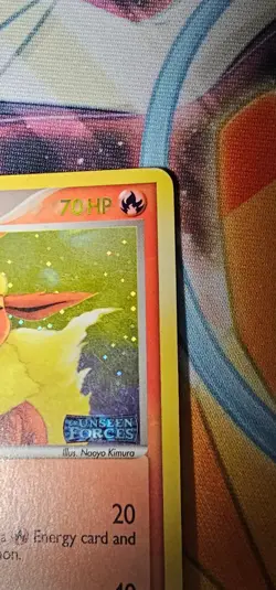 Pokemon Card Flareon 5/115 Reverse Holo EX Unseen Forces Moderately Played - Image 3