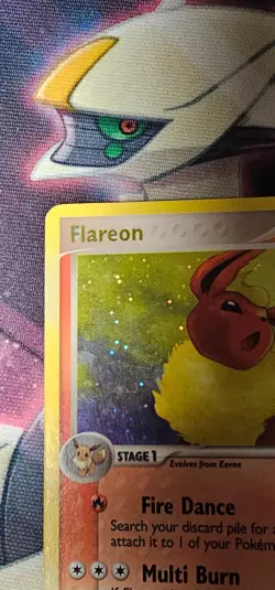 Pokemon Card Flareon 5/115 Reverse Holo EX Unseen Forces Moderately Played - Image 4