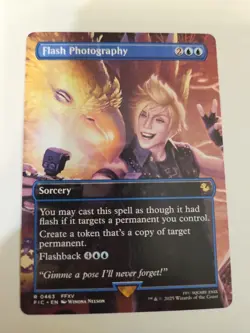 MTG - FINAL FANTASY - Flash Photography - Borderless - NM - NF - Image 1
