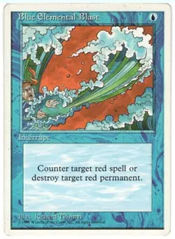 Blue Elemental Blast - #63 - Fourth Edition (white border) - LP played MTG - Image 1