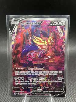 Pokemon TCG Zamazenta v Crown Zenith Galarian Gallery Ultra Rare Card GG54/GG70 - Image 1