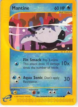 Mantine 77/144 Common Skyridge Pokemon MP - Image 1