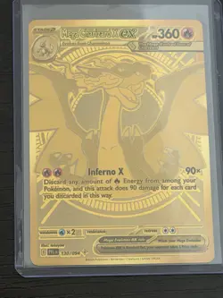 Pokemon Mega Charizard X EX 130/094 Gold Condition NM - Image 1