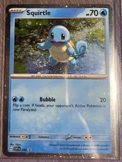1x Swirl 🌀 Squirtle 048 Black Star Promo - Cosmos Holo Pokemon TCG - Image 1