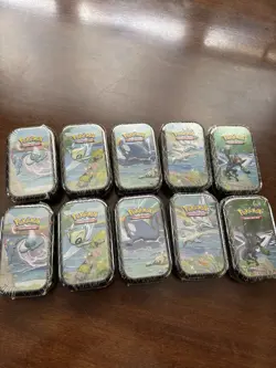 Pokemon Shining Fates Mini Tin Display Box - 10 Sealed Tins - Image 2