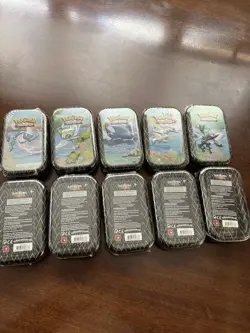 Pokemon Shining Fates Mini Tin Display Box - 10 Sealed Tins - Image 3