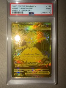 2025 Mega Gardevoir ex 187/132 Me01: Mega Evolution Holo Pokemon-PSA9 - Image 1