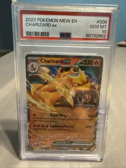 2023 POKEMON MEW EN CHARIZARD EX PSA GEM MINT 10 #006 - Image 1