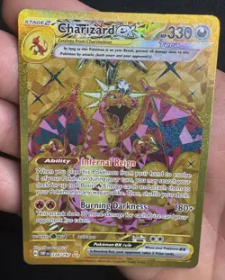 Charizard EX 228/197 SV3 Obsidian Flames Gold Hyper Rare Pokemon 2023 - Image 2