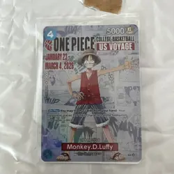 One Piece Monkey.D.Luffy US College Basketball Promo Card Rutgers SGA - Image 1