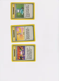 Base Set Unlimited Rare Trainer cards (Lass, Computer Search, Super Energy Rem.) - Image 4