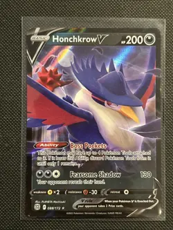 Honchkrow V 088/172 - Brilliant Stars - Ultra Rare Pokemon Card - Near Mint (NM) - Image 1