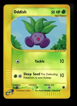 Oddish 122/165 Expedition 2002 Reverse Holo e-Series Pokemon Card TCG - Image 1
