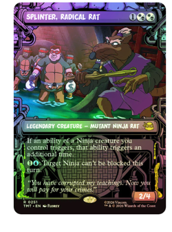 Splinter, Radical Rat - Foil - Showcase Teenage Mutant Ninja Turtles MTG - Image 1