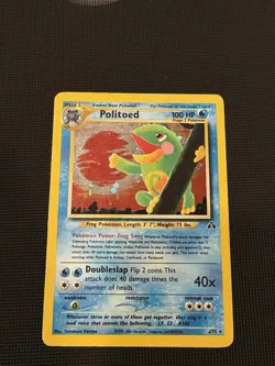 Politoed 8/75 Unlimited Holo Rare Pokemon TCG Neo Discovery MP - Image 2