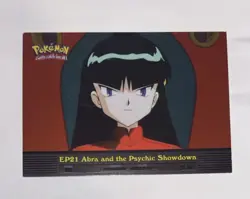 Pokemon Topps TV Animation EP21 Abra and the Psychic Showdown Blue Logo LP - Image 1