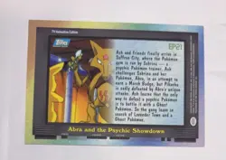 Pokemon Topps TV Animation EP21 Abra and the Psychic Showdown Blue Logo LP - Image 2