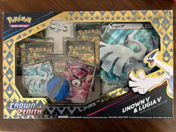 Pokemon TCG Crown Zenith Unown V Lugia V Special Collection Factory Sealed New - Image 1