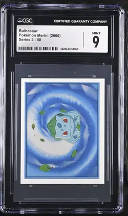 Bulbasaur Pokemon Merlin 2000 Series 2 #58 CGC 9 MINT Top Pop POP 7 - Image 1