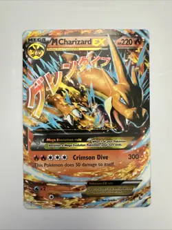Pokemon TCG Flashfire #13 Holo Mega Charizard EX - Image 1