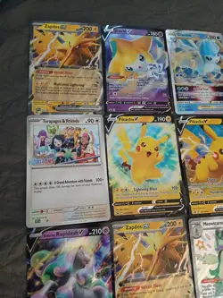 Pokemon Jumbo Lot Of 9, Pikachu Zapdos Meowscarada, Glaceon Terapagos Jirachi - Image 2